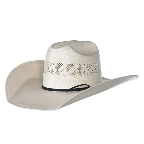 Rodeo King Mens High Point Shantung 4 1/2 Brim Open Crown Straw Hat 63/4 Ivory