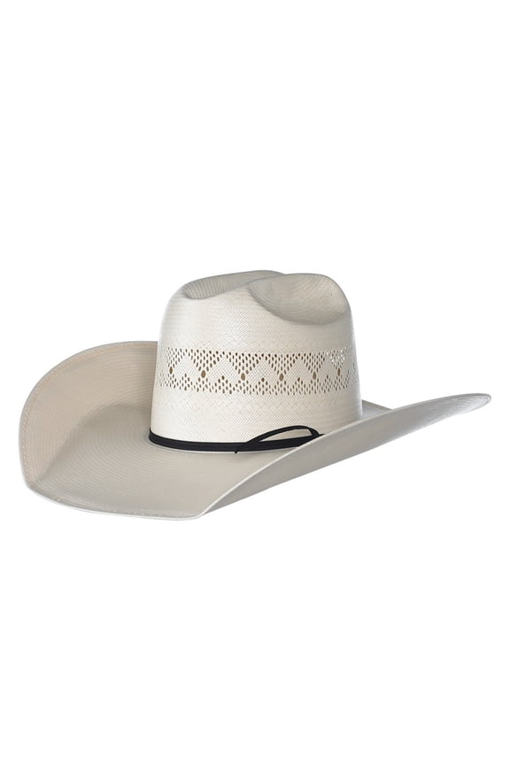 Mens High Point Shantung 4 1/2 Brim Open Crown Straw Hat 63/4 Ivory