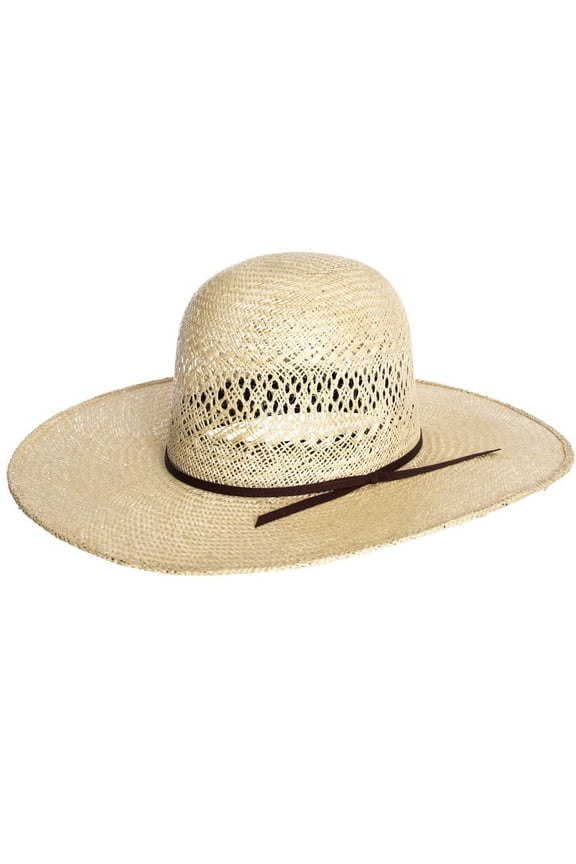Mens RK Jute 4 1/2in Brim Open Crown Straw Hat 71/8 Natural