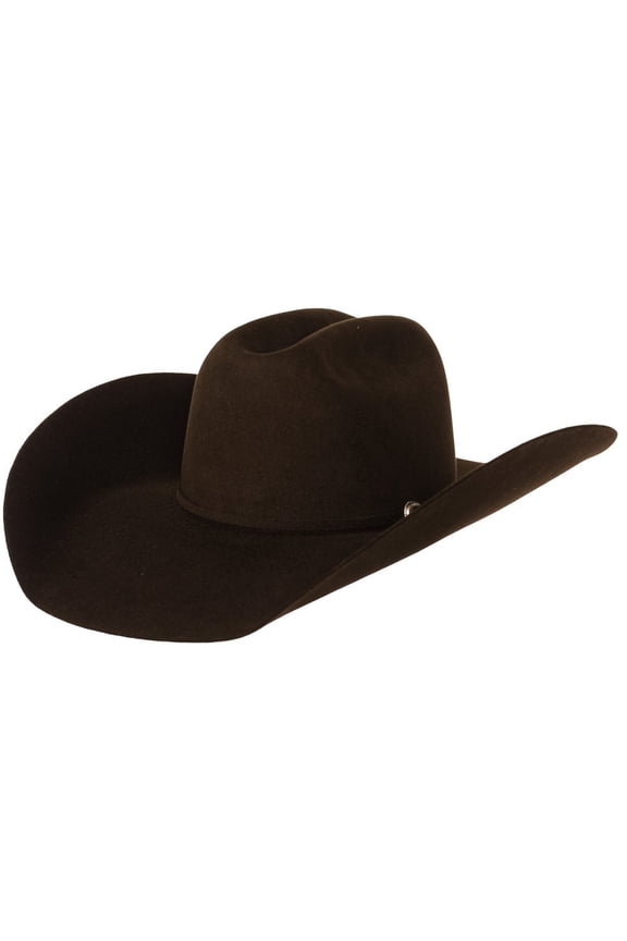 Mens RK 7X  5` Brim Open Crown Self Band 77/8 Chocolate