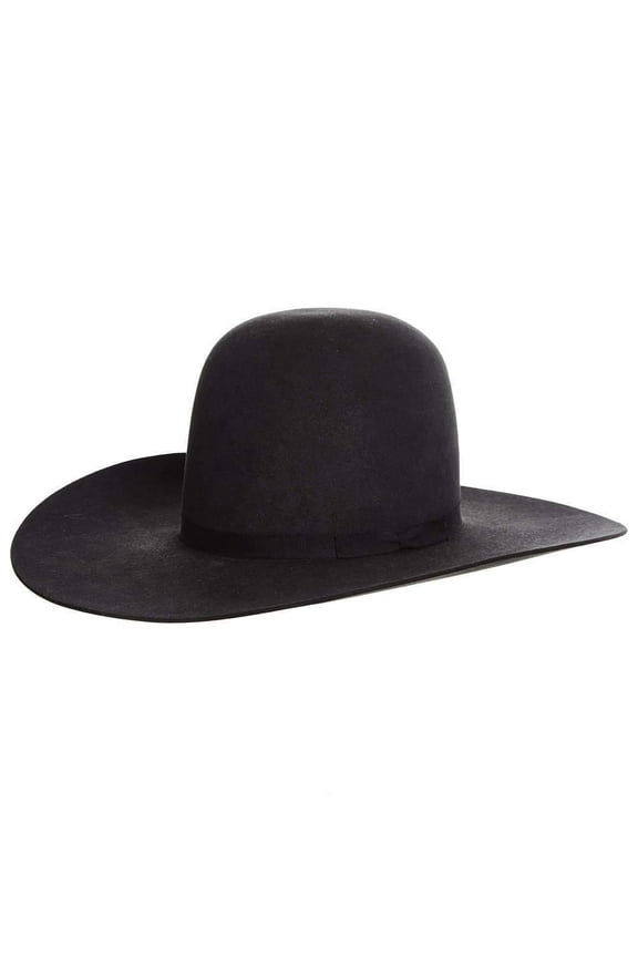 Mens RK  7X Blk Band 4 1/2` Brim Open Felt 67/8 Charcoal