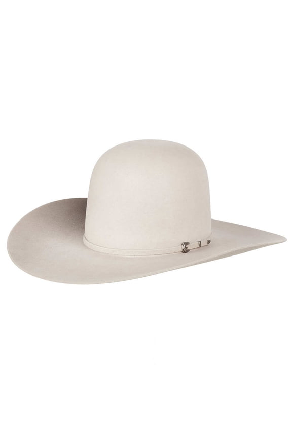 Mens RK  7X Self Band 4 1/2` Brim Open Felt 71/2 Silverbelly