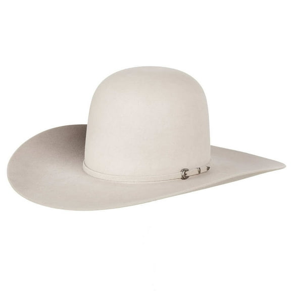 Rodeo King Mens RK  7X Self Band 4 1/2` Brim Open Felt 8 Silverbelly
