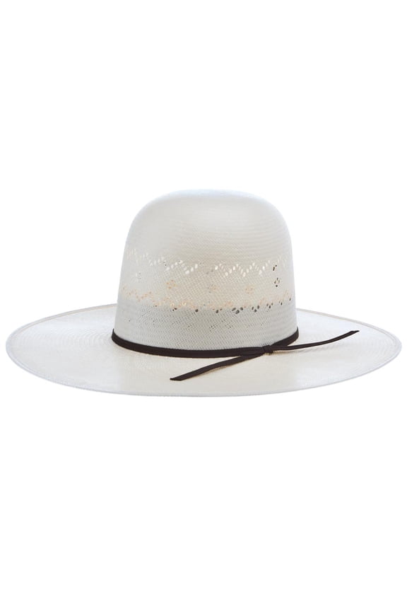 Mens RK  The Aztec 4 1/4in Brim Leather Sweat OC Straw Hat 67/8 Ivory