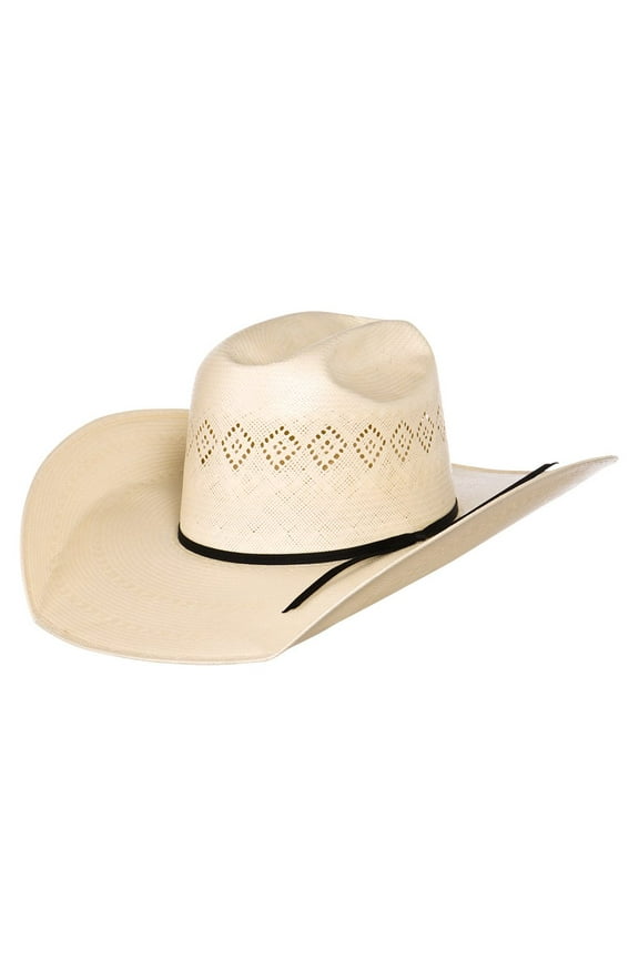 Mens RK 24K Shantung Diamond 4 1/2in Brim Open Crown 67/8 Ivory