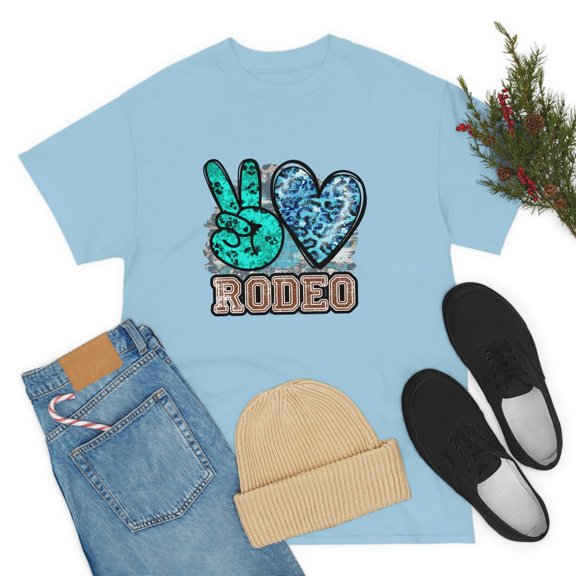 Rodeo Peace And Love Unisex Heavy Cotton Tee
