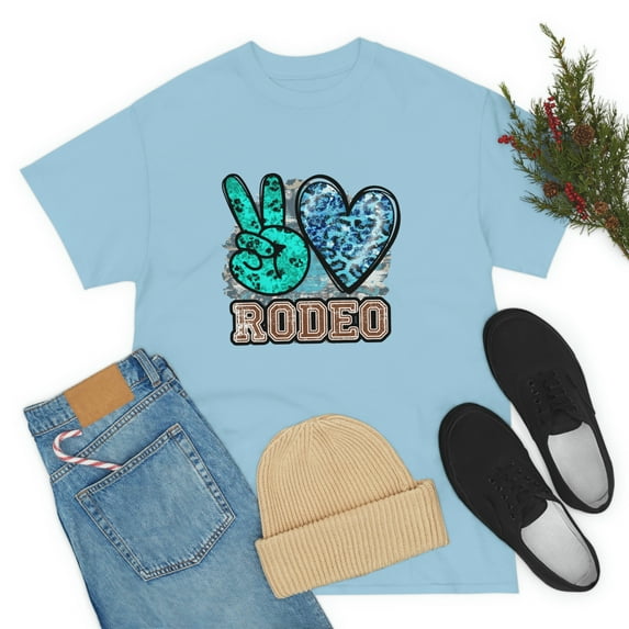 Rodeo Peace And Love Unisex Heavy Cotton Tee