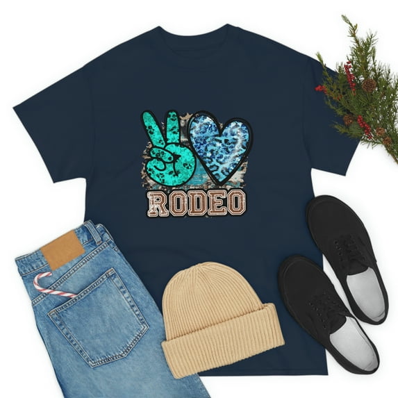 Rodeo Peace And Love Unisex Heavy Cotton Tee