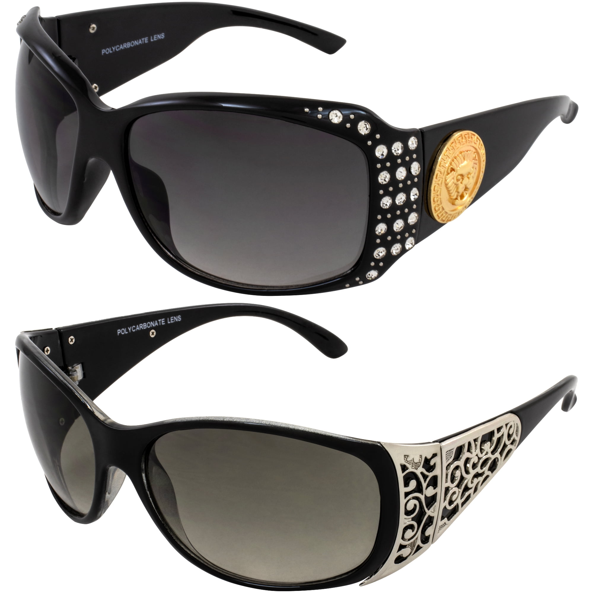 GOLD AND BLACK RHINESTONE SHADES Amazon.com: COTIA Cat Eye Rhinestone Sunglasses for Women  main image 2