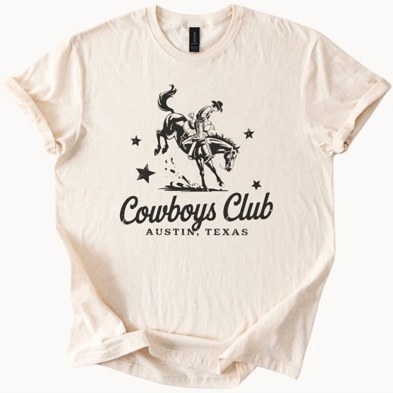 Rodeo Rider Cow Club Austin Texas Graphic TShirt - Walmart.com