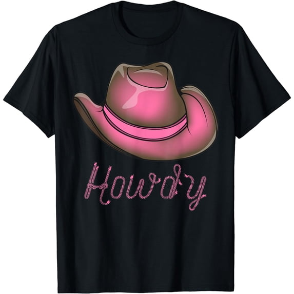 Rodeo Western Texas Howdy Cowgirl Hat T-Shirt