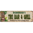 thumbnail image 1 of Roderick's TIKI BAR & GRILL Gift Metal Sign 6x18 Decor 206180040405, 1 of 1