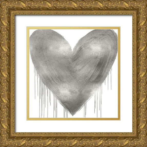 Rodgers, Lindsay 12x12 Gold Ornate Wood Framed with Double Matting Museum Art Print Titled - Big Hearted Silver