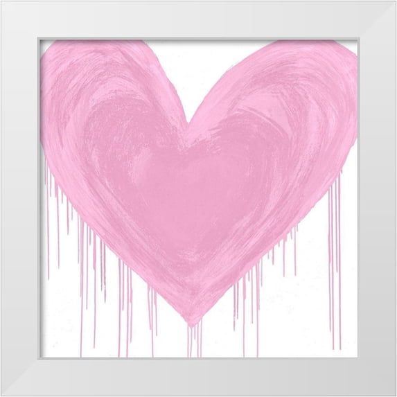 Rodgers, Lindsay 15x15 White Modern Wood Framed Museum Art Print Titled - Big Hearted Pink