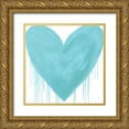 thumbnail image 1 of Rodgers, Lindsay 20x20 Gold Ornate Wood Framed with Double Matting Museum Art Print Titled - Big Hearted Aqua, 1 of 4