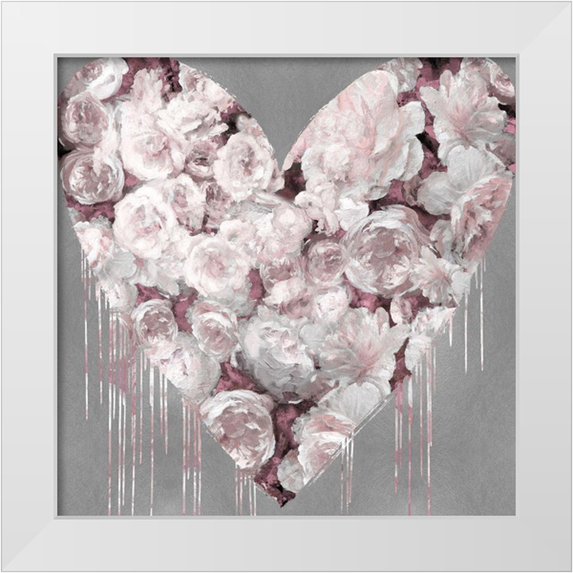 Rodgers, Lindsay 20x20 White Modern Wood Framed Museum Art Print Titled - Big Hearted Flowers II