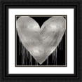 thumbnail image 1 of Rodgers, Lindsay 26x26 Black Ornate Wood Framed with Double Matting Museum Art Print Titled - Big Hearted Silver on Black, 1 of 4