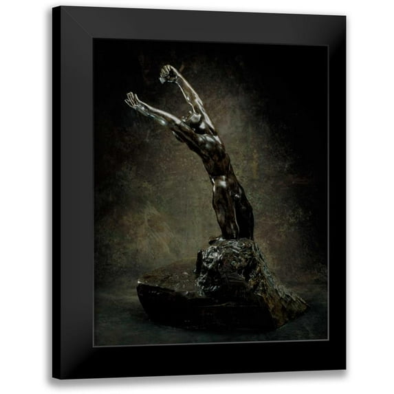 Rodin, Auguste 12x14 Black Modern Framed Museum Art Print Titled - The Prodigal Son, ca. 1884/1894-1899