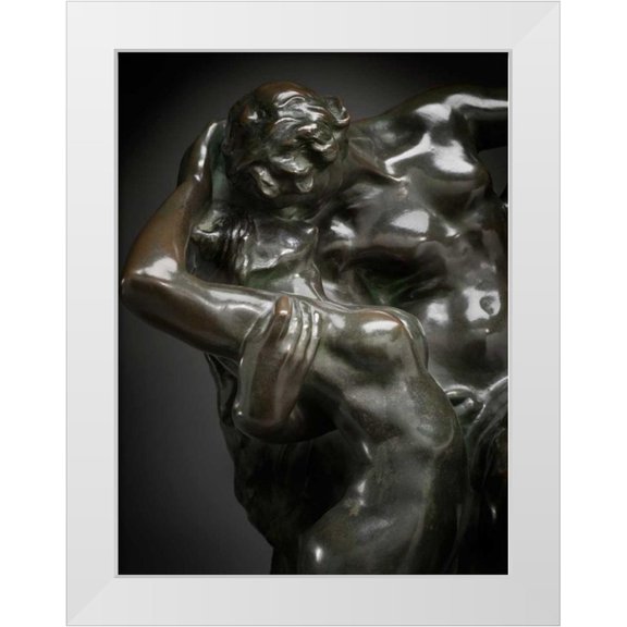 Rodin, Auguste 25x32 White Modern Wood Framed Museum Art Print Titled - Eternal Spring, ca. 1881-1884