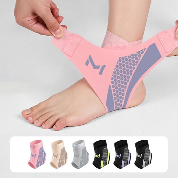 Rodiuiu 1/2Pcs Ankle Brace for Men Women, Sprained Ankle Support Foot Wrap, Ankle Compression Sleeve for Plantar Fasciitis, Tendonitis, Achilles Tendon Relief
