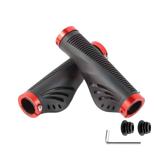 Rodiuiu 1 Set Bicycle Handlebar Grip End Ergonomic Non-slip Universal MTB Road Mountain Bike Handle Grip Cover Replacement Bicycle Accessories