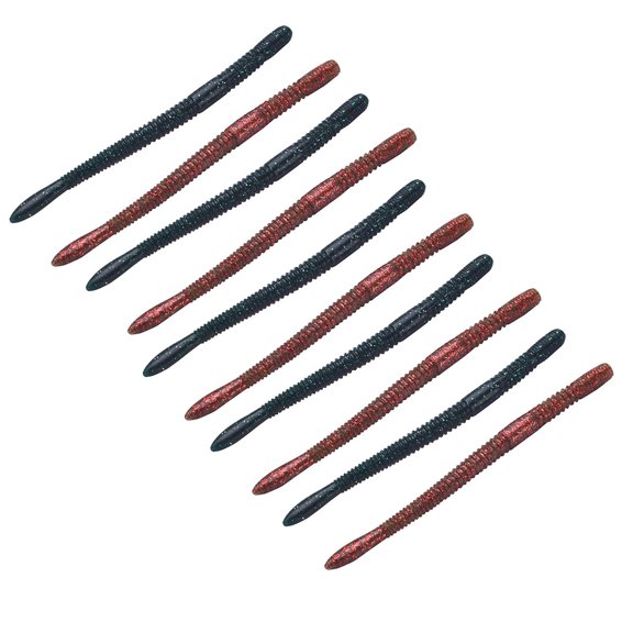 Rodiuiu 10Pcs 12CM/4.2G Soft Worm Lure Salted Bionic Bait PVC Thread Artificial Bait Saltwater Freshwater Snakehead Fishing Accessories