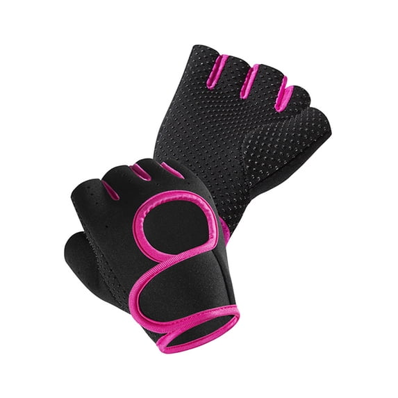 Rodiuiu 2Pcs Half Finger Sports Gloves, Anti-slip Breathable Fingerless Gloves, Adjustable Men Women Gloves for Dumbbell Weightlifting Workout Training Cycling