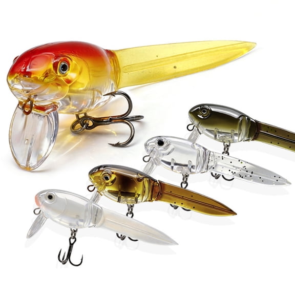 Rodiuiu 8.5CM/8G Tadpole Minnow Topwater Lure, Floating Tadpole Bait with Hook, Bionic Tadpole Crankbait for Saltwater Freshwater Fishing