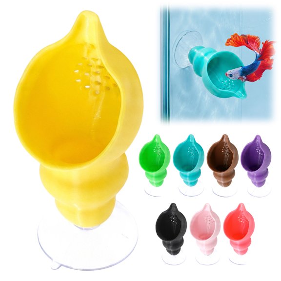 Rodiuiu Betta Fish Hammock, Conch Pad with Strong Suction Cup, Natural Resting Bed Bubble Nesting Spot for Betta Fish Tanks, Aquarium Accessories