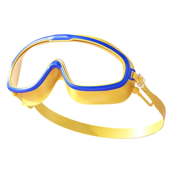 Rodiuiu Children Swim Goggles with Earplugs Waterproof No Leakage Anti-Fog UV Protection Boys Girls Wide View Goggles Diving Snorkeling Equipment