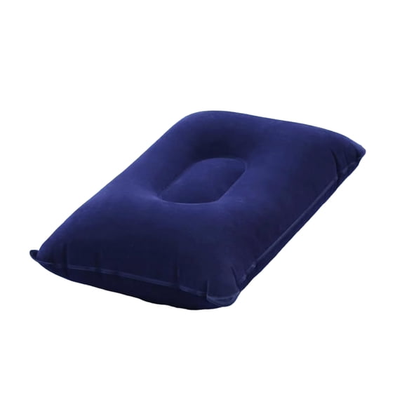 Rodiuiu Inflatable Pillow Leak-proof Ultralight Portable Travel Flocked Surface Sleeping Cushion Outdoor Camping Hiking Beach Rectangle Air Pillow