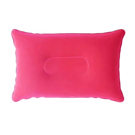 Rodiuiu Inflatable Pillow Leak-proof Ultralight Portable Travel Flocked Surface Sleeping Cushion Outdoor Camping Hiking Beach Rectangle Air Pillow