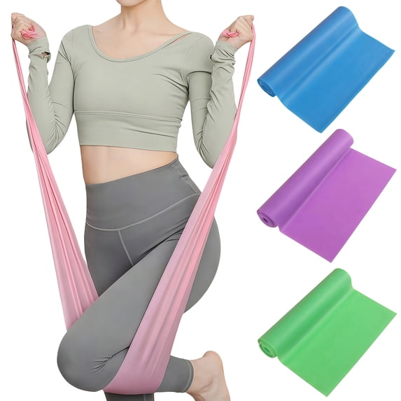 Rodiuiu Natural Latex Resistance Band, Stretch Strap for Yoga Fitness, Body Stretching Elastic Workout Band, Workout Equipment for Home Gym