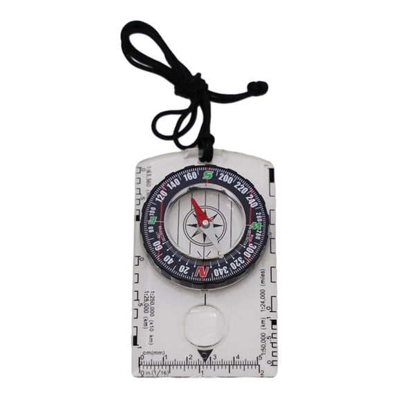 Rodiuiu Outdoor Compass with Magnifier Ruler Scale Multifunctional Camping Hiking Backpacking Survival Orienteering Compass Navigation Tool