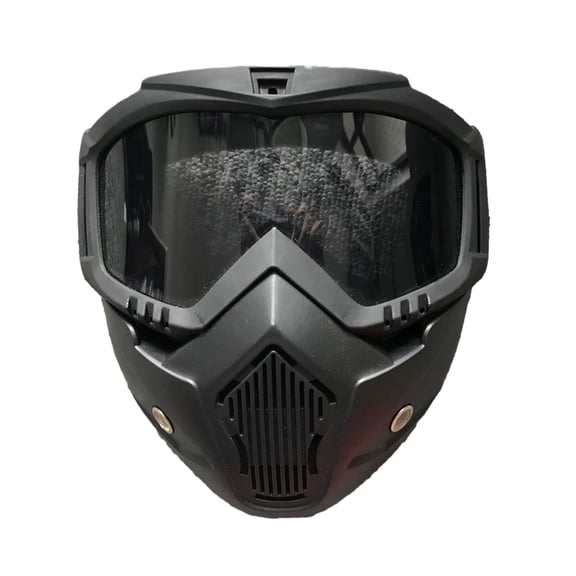 Rodiuiu Outdoor Cycling Goggles with Detachable Face Guard UV Protection Windproof Lightweight Men Women Skiing Snowboarding Motorcycle Bike Sports Glasses