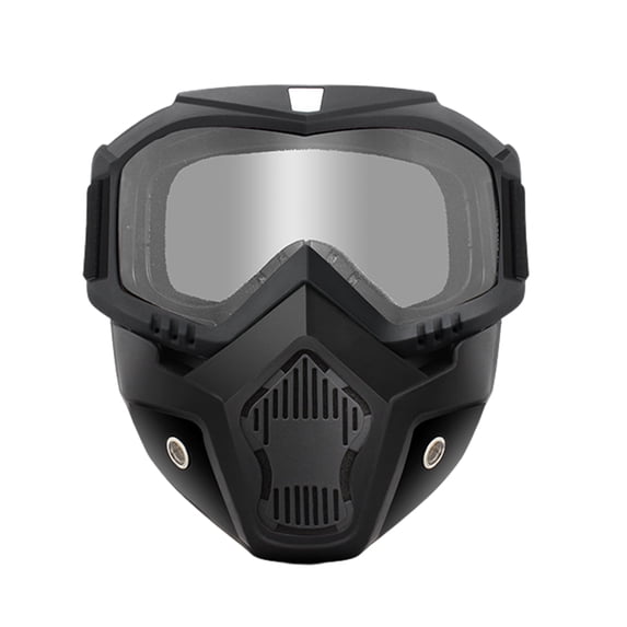 Rodiuiu Outdoor Cycling Goggles with Detachable Face Guard UV Protection Windproof Lightweight Men Women Skiing Snowboarding Motorcycle Bike Sports Glasses