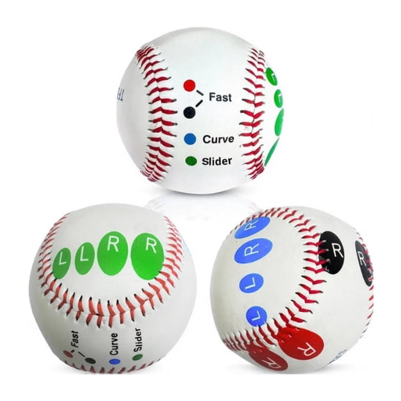 Rodiuiu Pitching Trainer Baseball, Practice Baseball with Finger Placement, Multiple Pitching Grip Training Ball, Baseball Training Equipment for Beginners