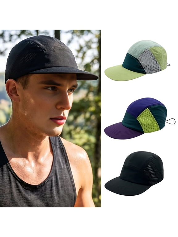 Quick-Dry Running Hat for Men & Women, Cooling Hat UPF 50+ Thin Baseball Cap, Lightweight Breathable Mesh Sport Hat