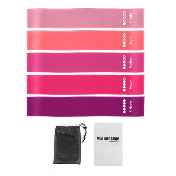 Rodiuiu Resistance Bands for Working Out 5 Levels Exercise Bands for Physical Therapy Strength Training Yoga Pilates Stretching Recovery