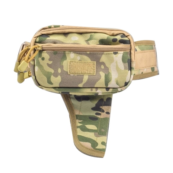 Rodiuiu Tactical Waist Bag with Adjustable Strap, Drop-Down Holster Fanny Pack, Multiple Compartments EDC Essentials Organizer Pouch