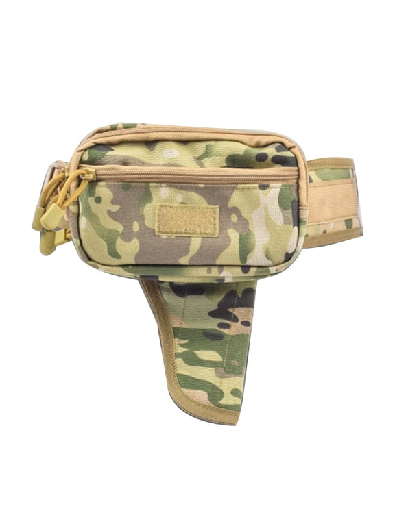 Tactical Waist Bag with Adjustable Strap, Drop-Down Holster Fanny Pack, Multiple Compartments EDC Essentials Organizer Pouch