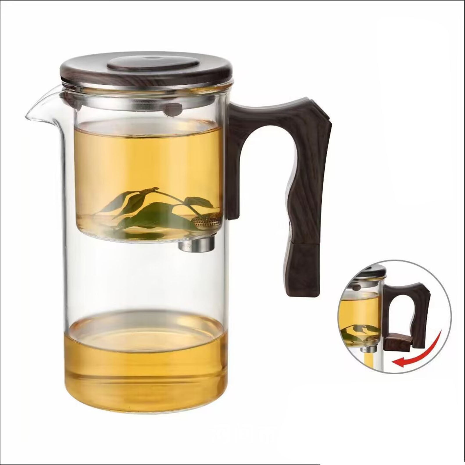 Rodless Teapot Lazy Tea Set Tea Water Separation Cup Glass Inner