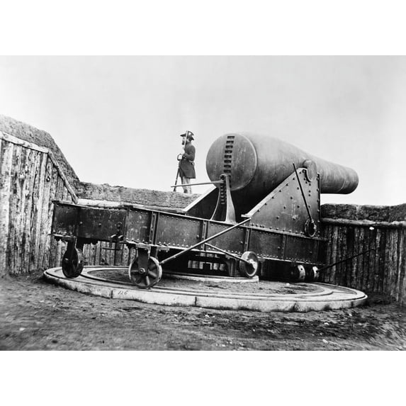Rodman Gun Civil War. Nthe Rodman Gun A 15-Caliber 80-Ton Cannon Designed By The American Officer Thomas Jefferson