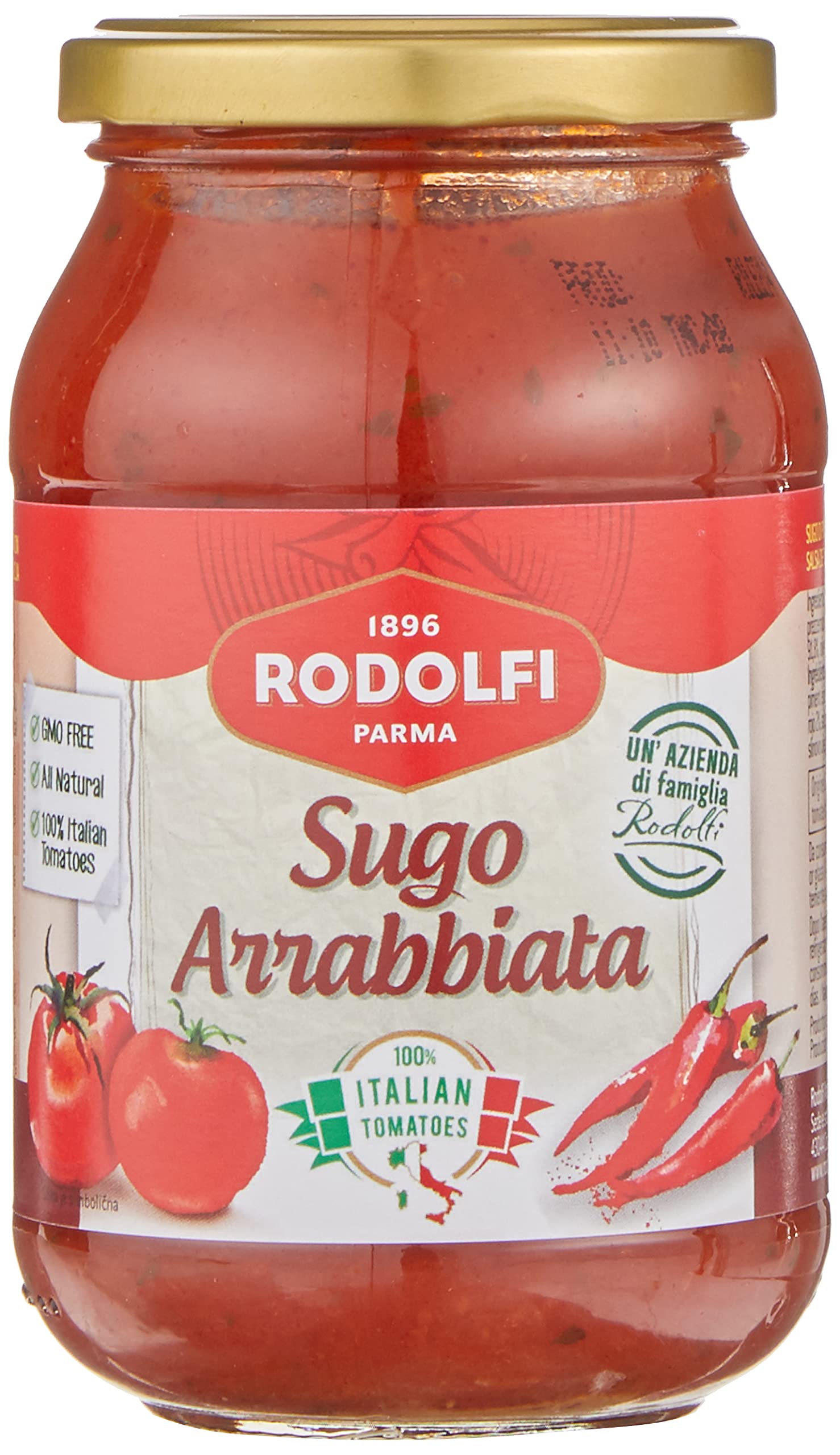 Rodolfi Spicy Tomato Sauce Sugo Arrabbiata Pasta Sauce 400G