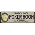 thumbnail image 1 of Rodolfo's Poker Room 6x18 Metal Sign Game Decor 106180048407, 1 of 1