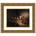 thumbnail image 1 of Rodrigo Gutiérrez 24x20 Gold Ornate Framed and Double Matted Museum Art Print Titled - The Tlaxcalan Senate (1875), 1 of 4