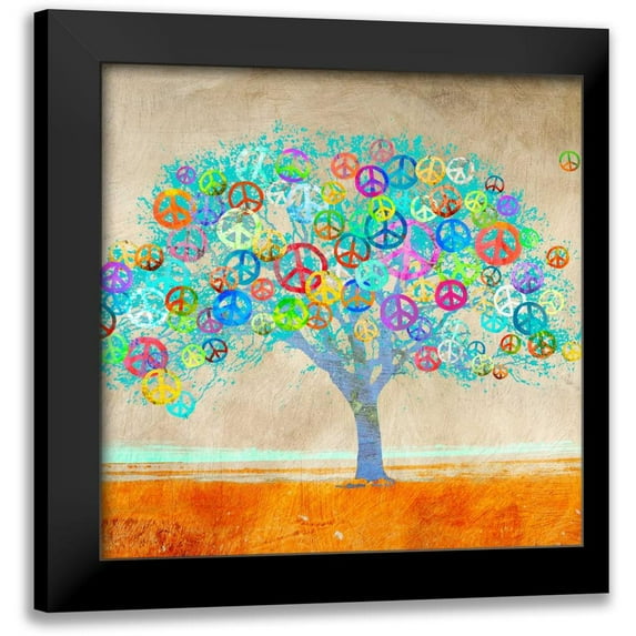 Rodrigues, Malia 20x20 Black Modern Framed Museum Art Print Titled - Tree of Peace (detail)