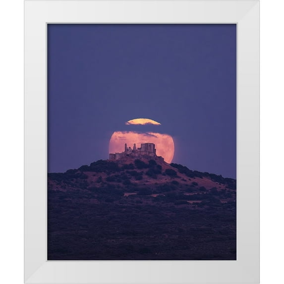Rodriguez De, Enrique 20x24 White Modern Wood Framed Museum Art Print Titled - Sturgeon Supermoon