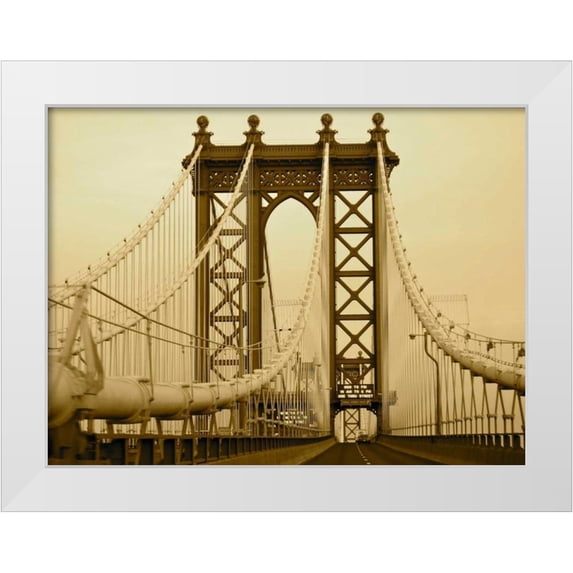 Rodriguez, Jairo 18x15 White Modern Wood Framed Museum Art Print Titled - New York Bridge I