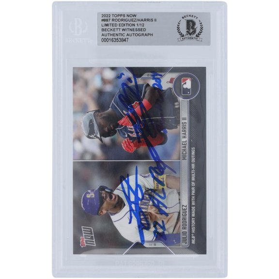 Rodriguez/harris Auto "mul"(22 Tps Nw Rc#887#/12 Bfw)(mlb)cd - Fanatics Authentic Certified